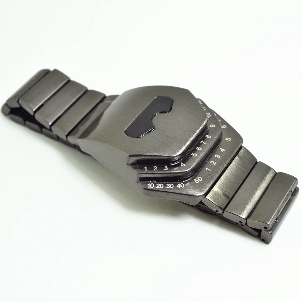 Led Cool Fashion Snake Face Dial Steel Belt Blue Analog Digital Electronic Watch Men's Digital Watch 2023 New Relogio Masculino