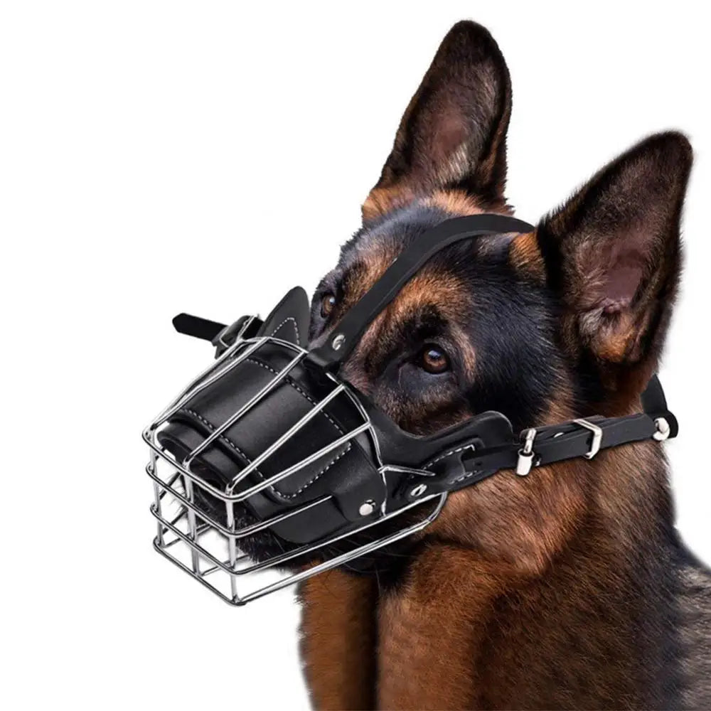 Dropshipping!Pet Dog Mouth Breathable Adjustable Anti-Bite Metal Muzzle Protection Cover Dog Accessories