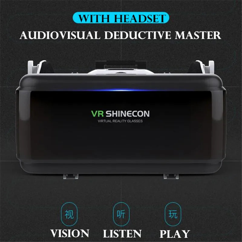 Original Virtual Reality VR Glasses Box 3D Stereo Google Cardboard VR Headset Helmet for IOS Android Smartphone,Wireless Rocker