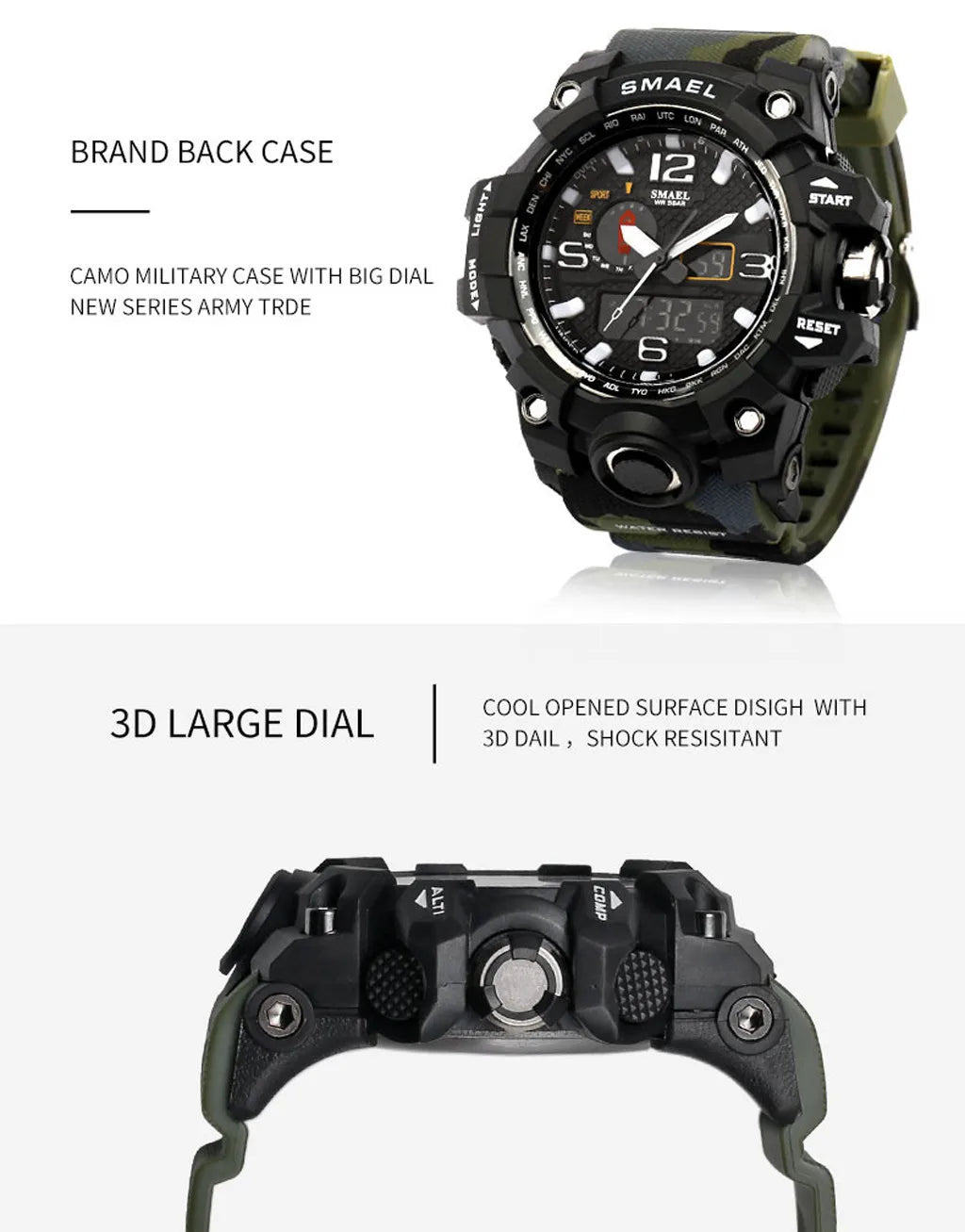 Best Selling For Men Mens Sports Multi-Function Waterproof Led Digital Quartz Wrist Watch Multifunction Military Sports Watch 시계