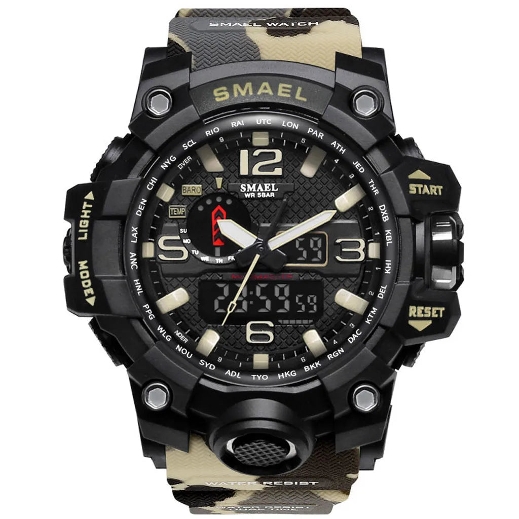 Best Selling For Men Mens Sports Multi-Function Waterproof Led Digital Quartz Wrist Watch Multifunction Military Sports Watch 시계