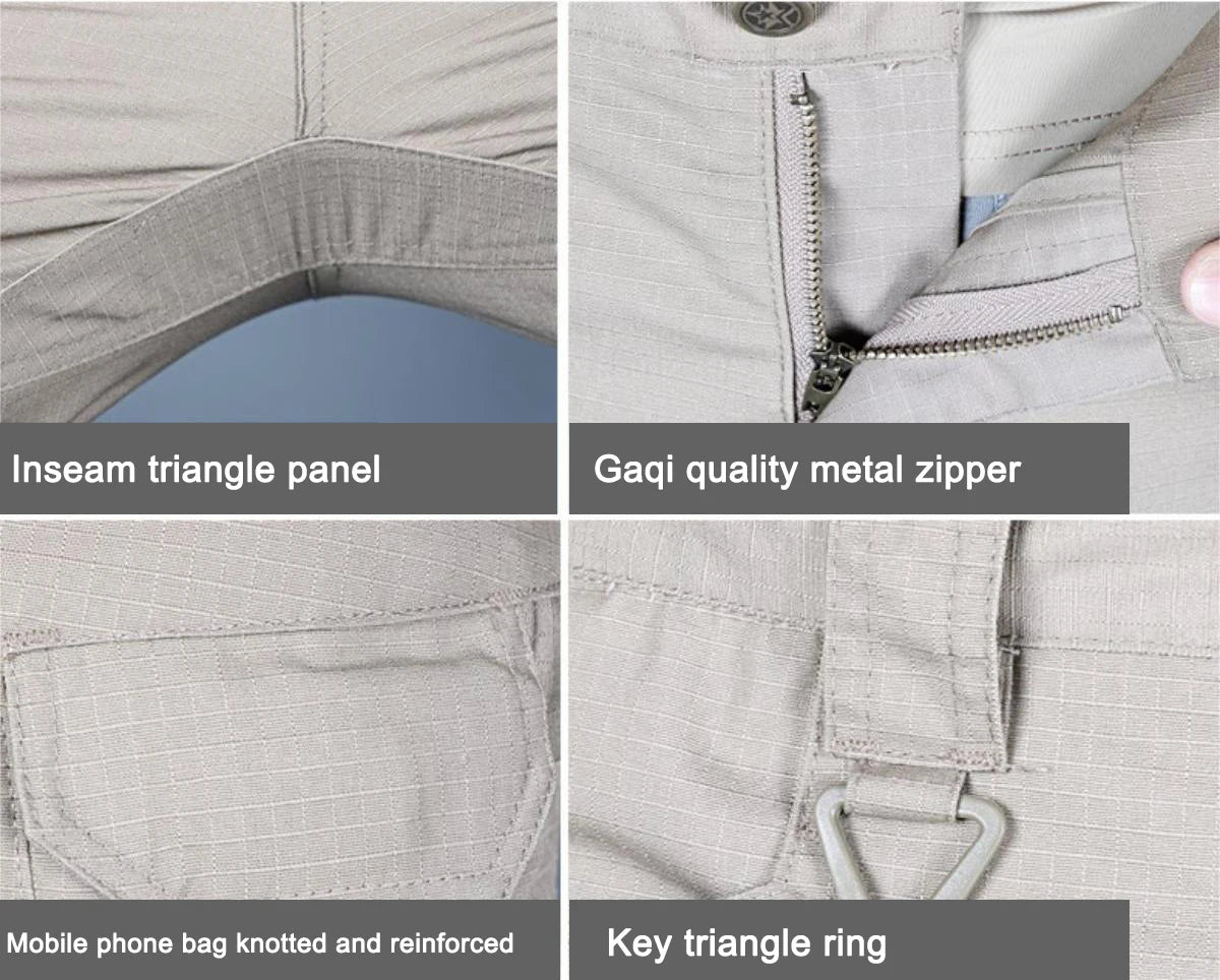 Men Outdoor Military Pants Multi Pockets Elastic Tactical Pant Waterproof Plus Size Casual Cargo Trousers Pockets Men Clothing