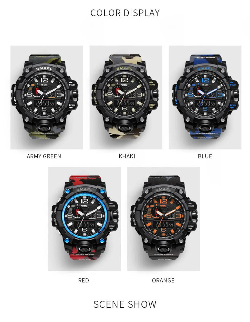 Best Selling For Men Mens Sports Multi-Function Waterproof Led Digital Quartz Wrist Watch Multifunction Military Sports Watch 시계