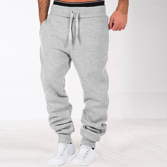Mens Fitness Sport Pants Pocket Sweatpants Jogging Pants Loose Gym Workout Joggers Running Trousers Casual Drawstring Sweatpants