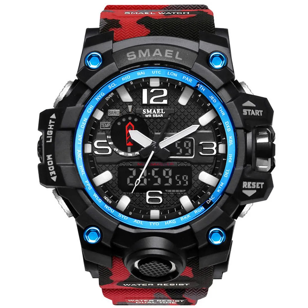 Best Selling For Men Mens Sports Multi-Function Waterproof Led Digital Quartz Wrist Watch Multifunction Military Sports Watch 시계