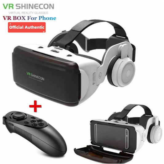 Original Virtual Reality VR Glasses Box 3D Stereo Google Cardboard VR Headset Helmet for IOS Android Smartphone,Wireless Rocker