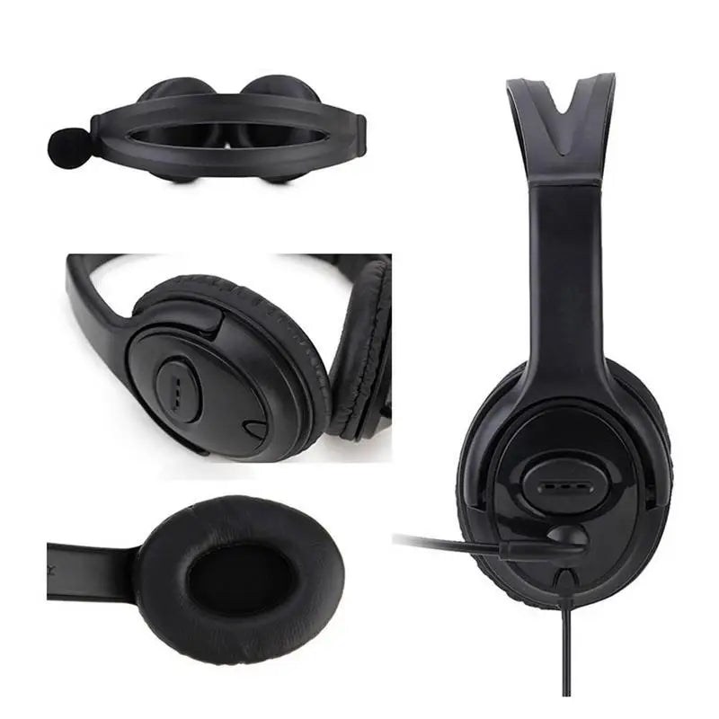 Call Center Headset Stereo Headphones With Noise Cancelling Microphone Suitable For Zoom Skype Office Call Center Home Podcast