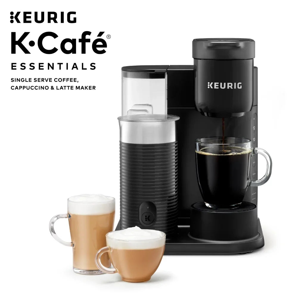 Keurig K-Cafe Essentials Single Serve K-Cup Pod Coffee, Latte and Cappuccino Maker, Black, Espresso Maker ,machine
